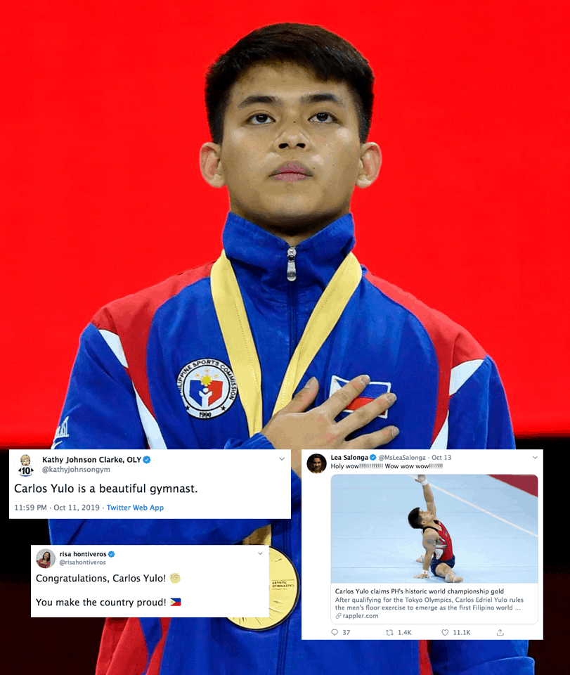 Look Celebrities React To Carlos Yulo S Historic Win Latest Chika