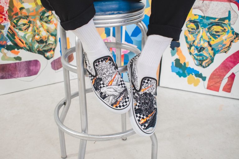 Filipino artwork featured on this pair of classic slip-ons