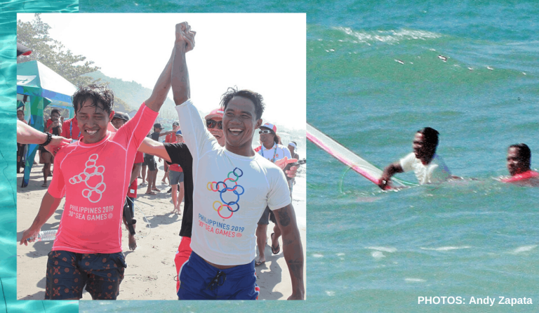 Pinoy surfer sets aside battle for gold to rescue Indonesian rival in SEA Games