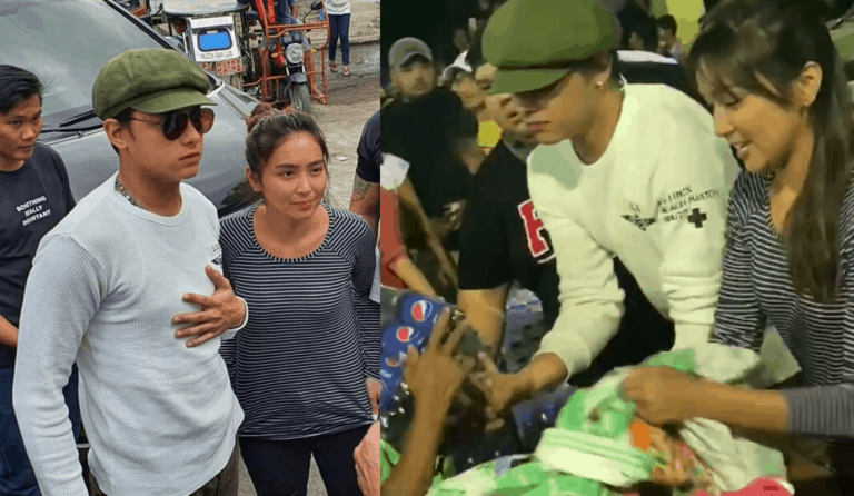KathNiel distributes relief goods to Taal evacuees in Batangas