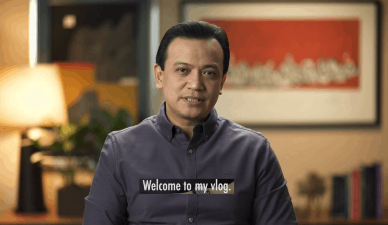 Former senator Trillanes is now a vlogger