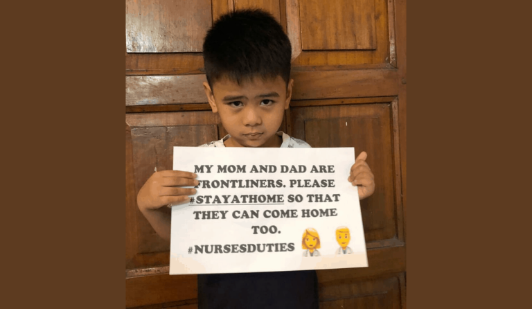 LOOK: 4-year-old boy asks public to stay at home so his frontliner parents can finally come home