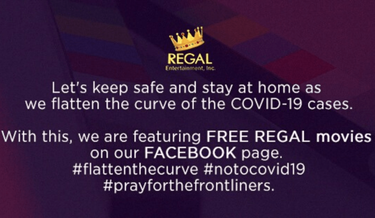 ‘Free movies for all’: Regal Entertainment releases films online due to COVID-19 lockdown