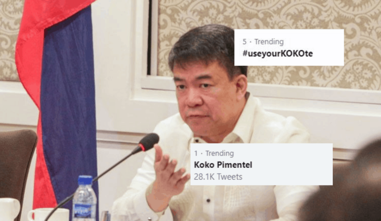 #UseyourKOKOte: Netizens call out Sen. Koko Pimentel for ‘violating quarantine protocol’