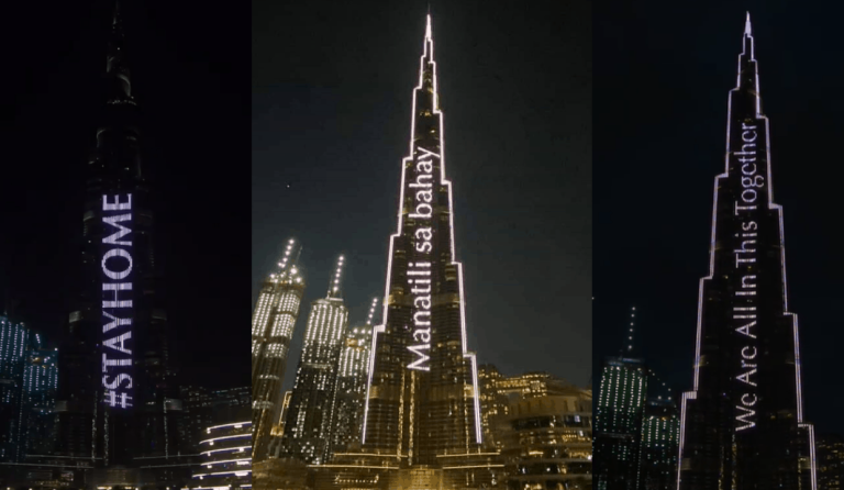 Burj Khalifa lights up with ‘Stay at home’ reminder in different languages
