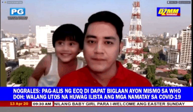 Kid interrupts work-from-home dad during his live TV report