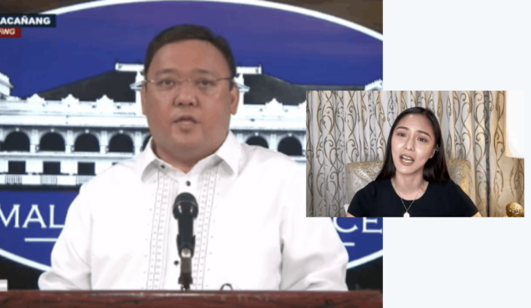 Presidential Spox Harry Roque quotes Kim Chiu’s viral ‘bawal lumabas’ statement in Malacañang press briefing