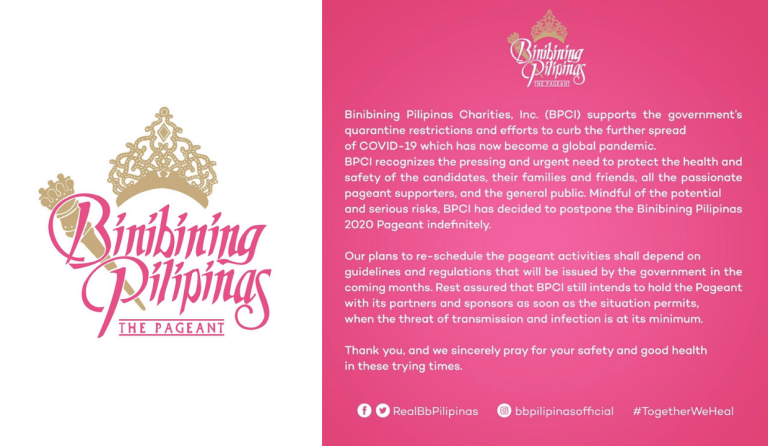 Binibining Pilipinas postpones 2020 pageant indefinitely