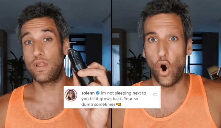 LOOK: Nico Bolzico shaves off one eyebrow by mistake