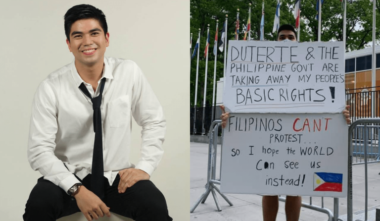 Edu Manzano’s son holds solo protests against PHL gov’t in New York