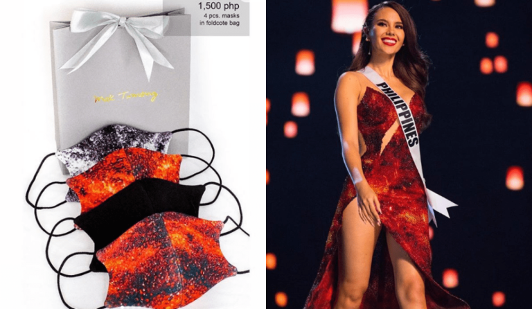 LOOK: Mak Tumang unveils lava gown-inspired face masks