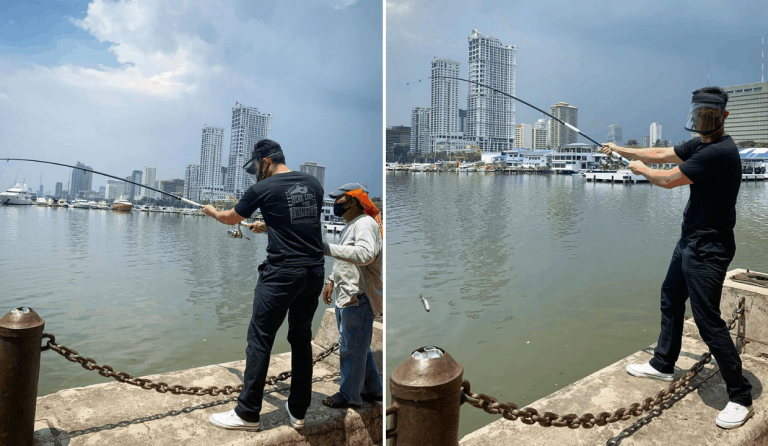 LOOK: Xian Lim learns how to fish in Manila Bay