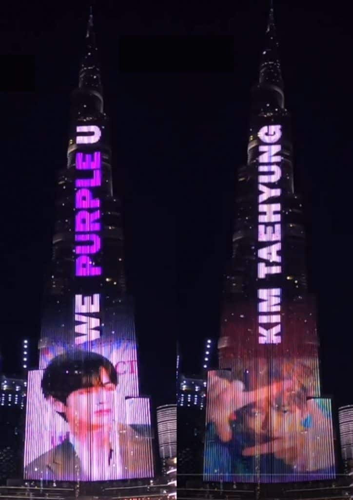 LOOK: Burj Khalifa lights up for BTS V's birthday - Latest ...