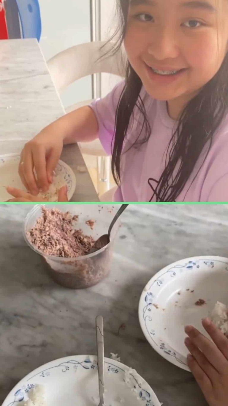 WATCH: Anthony Taberna’s bunso enjoys rice and bagoong meal