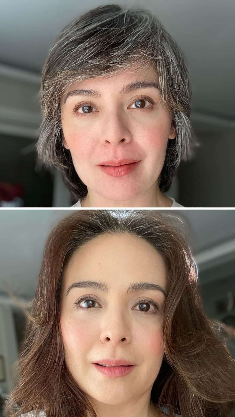 Dawn Zulueta embraces short and silver hair