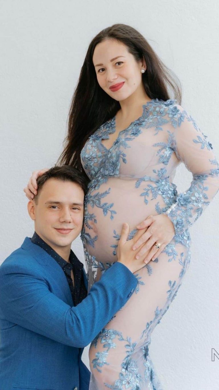 Patrick Garcia and Nikka Martinez pose together for maternity photoshoot