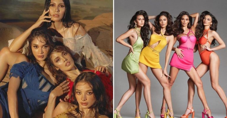 Pia, Megan, Kylie, Angelia ala Temptation Island in cover for Harper’s Bazaar Vietnam