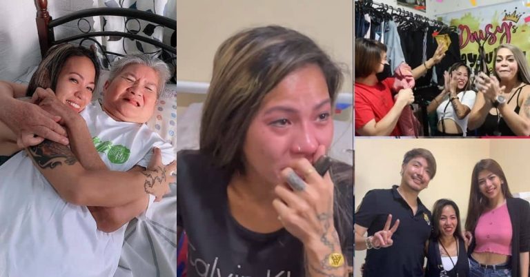 Madam Inutz in tears after receiving aid from celebrity vloggers
