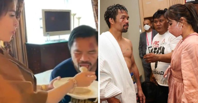 Manny Pacquiao gets tender, loving care from wife Jinkee after Ugas loss