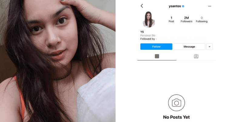 Yen Santos wipes out Instagram following Paolo-LJ breakup controversy