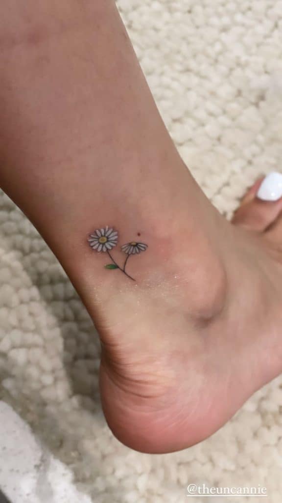 heart tattoos on ankle