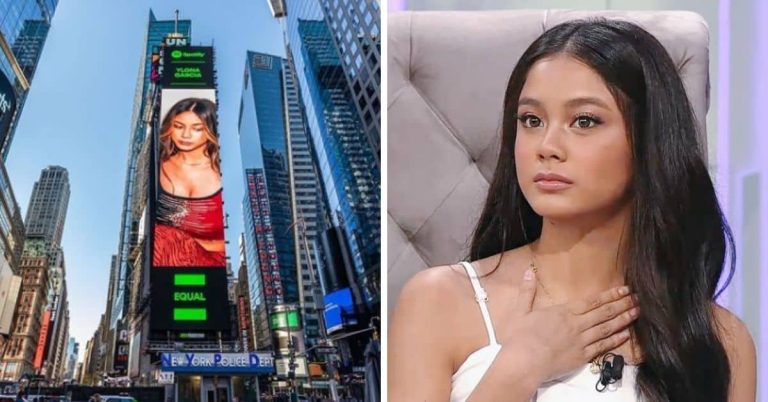 Ylona Garcia appears on New York Times Square billboard