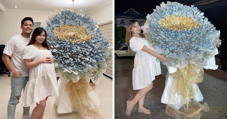 LOOK: Carlyn Ocampo gets P1M money bouquet from YouTuber boyfriend