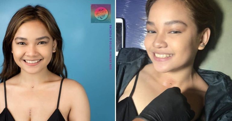 Xyriel Manabat gets four piercings on chest