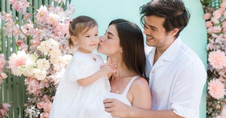 Anne Curtis, Erwann Heussaff’s daughter Dahlia gets baptized on 2nd birthday