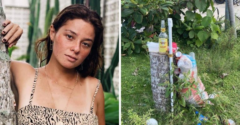 Andi Eigenmann reminds beachgoers to dispose trash responsibly
