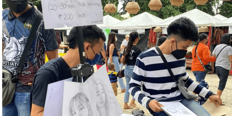 P200 artwork: Architecture student makes a living from live sketches