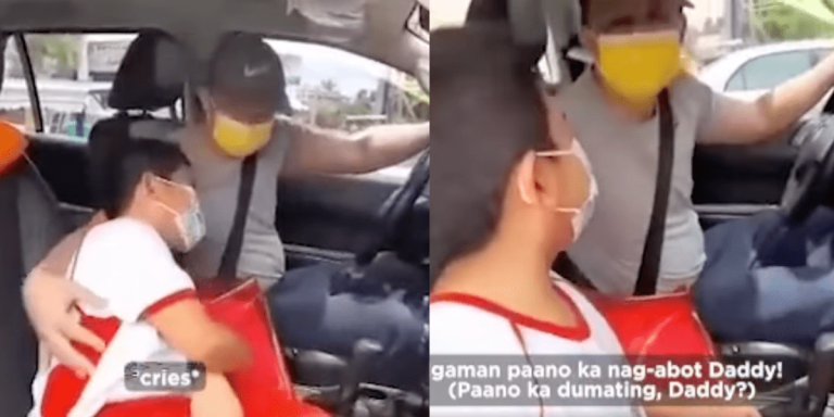 OFW father surprises son from airport to school