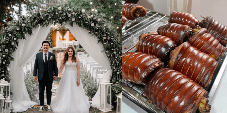 Woman achieves her dream wedding after selling lechon rolls in less than two years