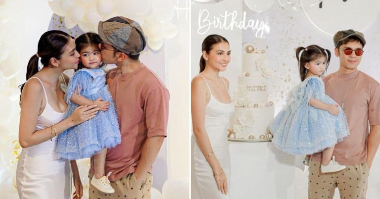 Carlo Aquino, Trina Candaza reunite for daughter’s birthday