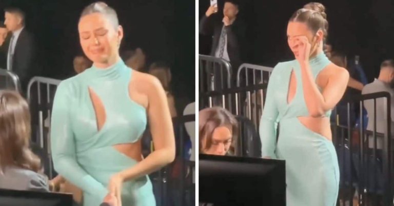 Catriona Gray captured in tears during Miss Universe pageant
