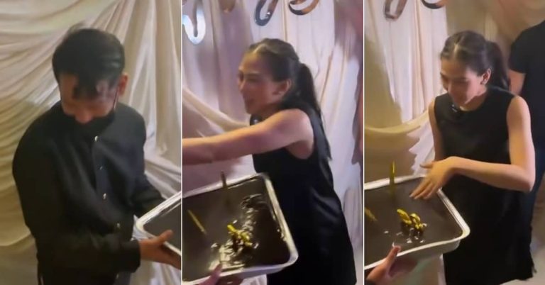Netizens call out Alex Gonzaga for smearing cake frosting on waiter