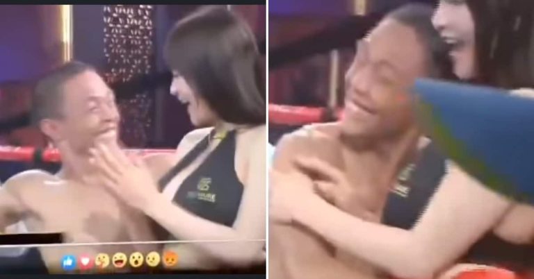 Pinoy boxer goes viral after embracing ring girl