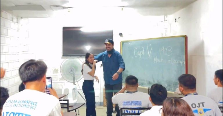 Ian Veneracion becomes surprise ‘professor’ in aeronautics class