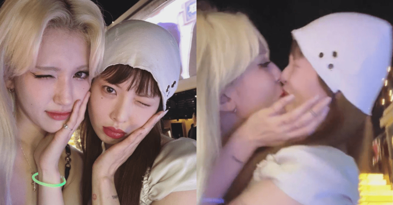 K-pop stars HyunA and Somi’s smooch on cam goes viral