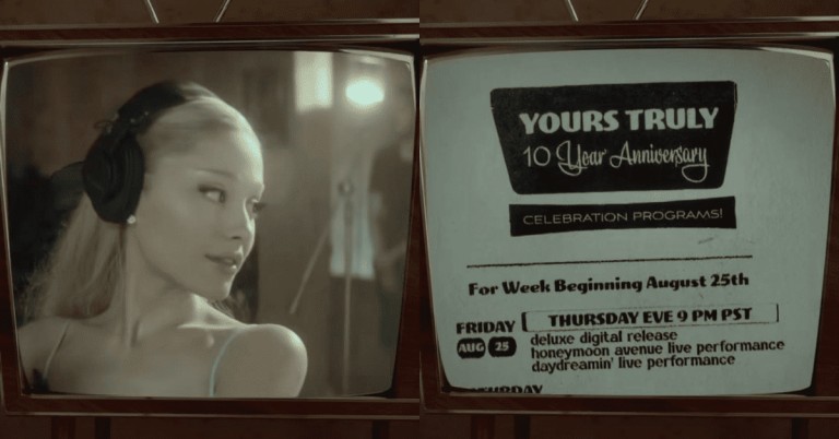 Ariana Grande returns to music to celebrate 10th anniversary of debut album Yours Truly