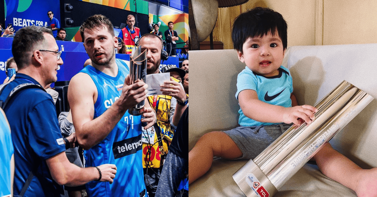 Leo Martinez's grandson receives Luka Doncic's trophy