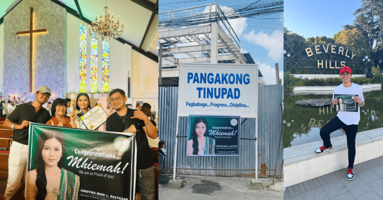 ‘Akala ko tatakbong konsehal’: Siblings surprise younger sister with grad tarp in Manila, US