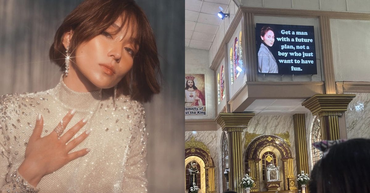 VIRAL: Photo of relationship quote featuring Kathryn Bernardo during Mass elicits funny reactions from netizens - Latest Chika