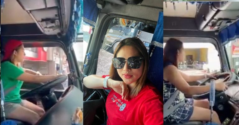 ‘Kung kaya ng lalaki, kaya din po natin ‘yang mga babae’: Lady truck driver flexes driving skills