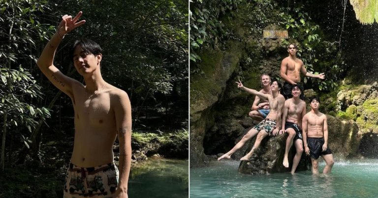 Mark Tuan visits Daranak Falls with Ken San Jose