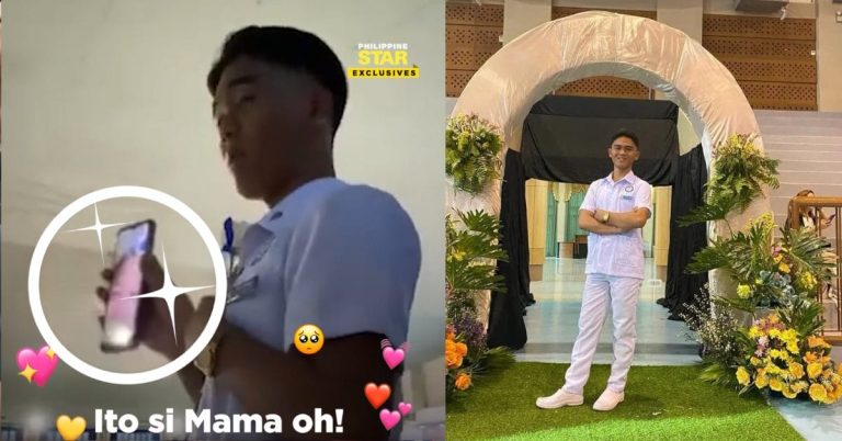Nursing student flexes OFW mother during pinning ceremony