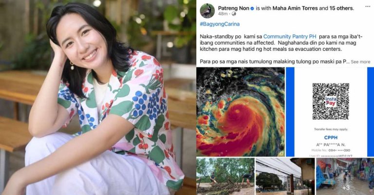 Patreng Non reactivates community pantry to call help for Typhoon Carina victims