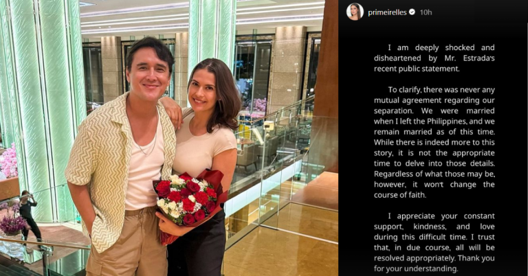 Priscilla Meirelles, John Estrada issue contradicting statements amid latest marital issue