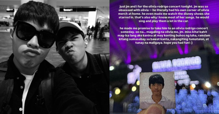 Elijah Canlas pays tribute to late brother JM at Olivia Rodrigo concert