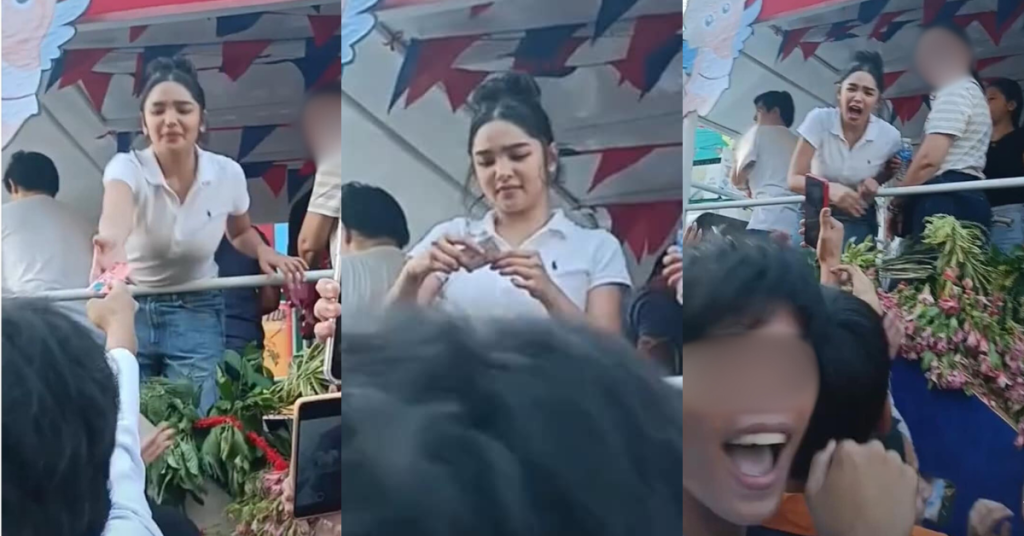 ‘Kabastusan o katuwaan?’: Netizens react to video of Andrea Brillantes receiving motel card from male fan during parade